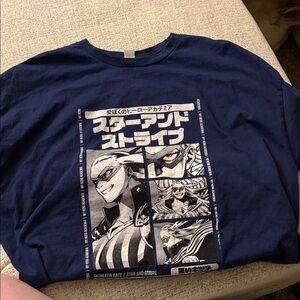 Navy Blue MHA Stars &Stripes Cotton T-Shirt